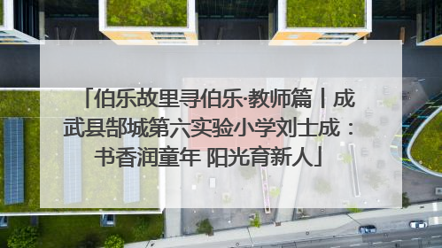 伯乐故里寻伯乐·教师篇丨成武县郜城第六实验小学刘士成：书香润童年 阳光育新人