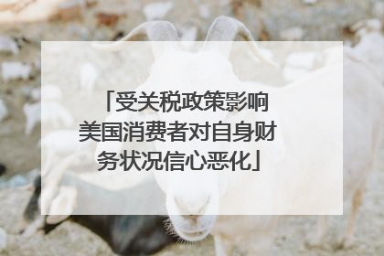 受关税政策影响 美国消费者对自身财务状况信心恶化