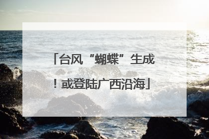 台风“蝴蝶”生成！或登陆广西沿海