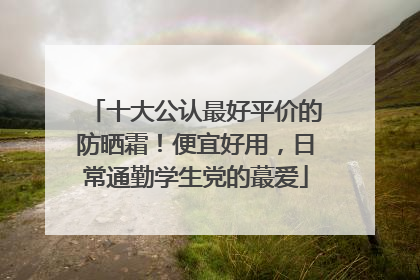 十大公认最好平价的防晒霜！便宜好用，日常通勤学生党的蕞爱