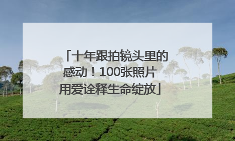 十年跟拍镜头里的感动！100张照片用爱诠释生命绽放