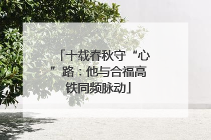 十载春秋守“心”路：他与合福高铁同频脉动
