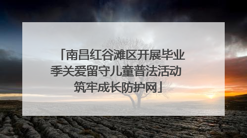 南昌红谷滩区开展毕业季关爱留守儿童普法活动 筑牢成长防护网