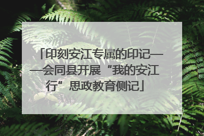 印刻安江专属的印记——会同县开展“我的安江行”思政教育侧记