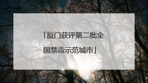 厦门获评第二批全国禁毒示范城市