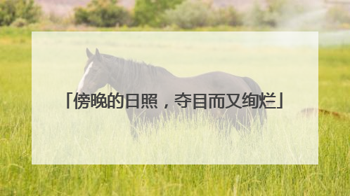傍晚的日照，夺目而又绚烂