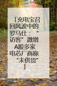 充电宝召回风波中的罗马仕：“访客”激增 A股多家电芯厂商称“未供货”