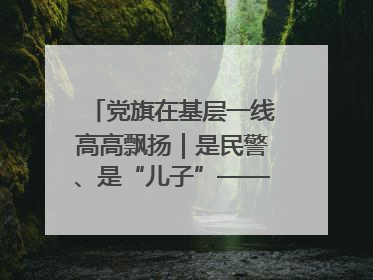 党旗在基层一线高高飘扬｜是民警、是“儿子”——申飞飞在太行山中的一线坚守