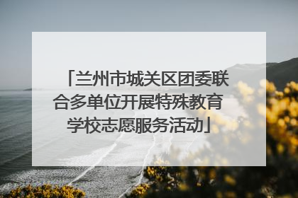 兰州市城关区团委联合多单位开展特殊教育学校志愿服务活动