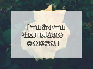 军山街小军山社区开展垃圾分类兑换活动