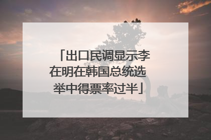 出口民调显示李在明在韩国总统选举中得票率过半