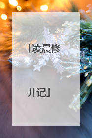 凌晨修井记