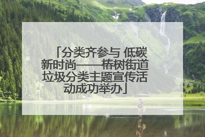 分类齐参与 低碳新时尚——椿树街道垃圾分类主题宣传活动成功举办