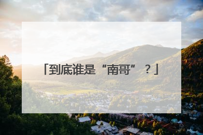 到底谁是“南哥”？
