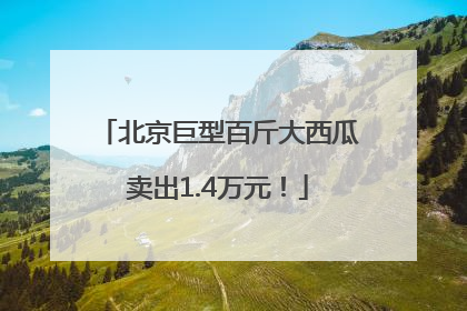 北京巨型百斤大西瓜卖出1.4万元！