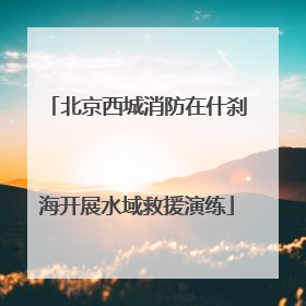 北京西城消防在什刹海开展水域救援演练