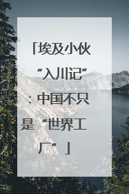 埃及小伙“入川记”：中国不只是“世界工厂”