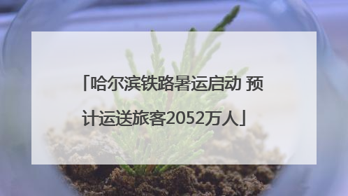 哈尔滨铁路暑运启动 预计运送旅客2052万人