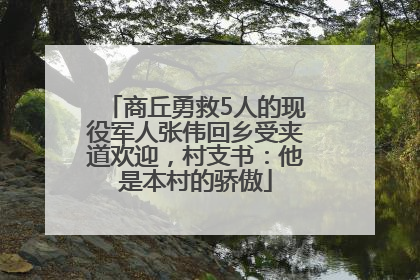 商丘勇救5人的现役军人张伟回乡受夹道欢迎，村支书：他是本村的骄傲