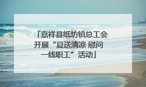 嘉祥县纸坊镇总工会开展“夏送清凉 慰问一线职工”活动