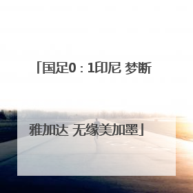国足0∶1印尼 梦断雅加达 无缘美加墨