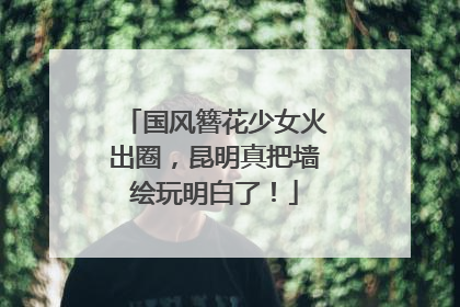 国风簪花少女火出圈，昆明真把墙绘玩明白了！