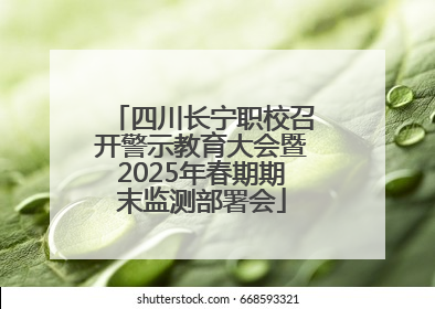 四川长宁职校召开警示教育大会暨2025年春期期末监测部署会
