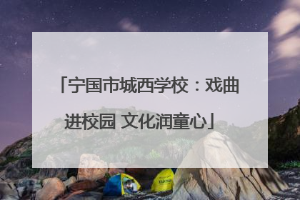 宁国市城西学校：戏曲进校园 文化润童心