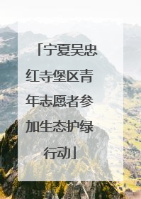 宁夏吴忠红寺堡区青年志愿者参加生态护绿行动