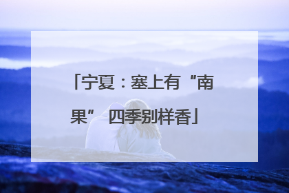 宁夏：塞上有“南果” 四季别样香