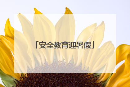 安全教育迎暑假