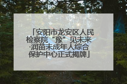 安阳市龙安区人民检察院“豫”见未来·润苗未成年人综合保护中心正式揭牌