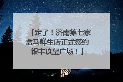 定了！济南第七家盒马鲜生店正式签约银丰玖玺广场！
