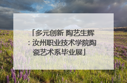 多元创新 陶艺生辉：汝州职业技术学院陶瓷艺术系毕业展