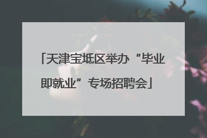 天津宝坻区举办“毕业即就业”专场招聘会