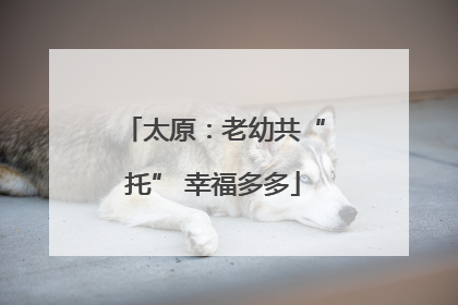 太原：老幼共“托” 幸福多多