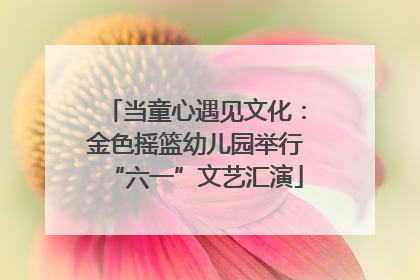 当童心遇见文化：金色摇篮幼儿园举行“六一”文艺汇演