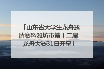 山东省大学生龙舟邀请赛暨潍坊市第十二届龙舟大赛31日开幕