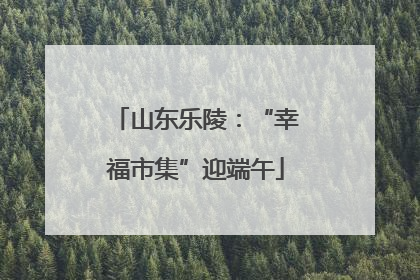 山东乐陵：“幸福市集”迎端午