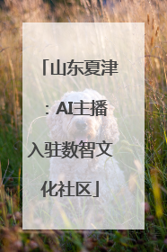 山东夏津：AI主播入驻数智文化社区
