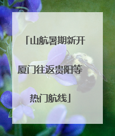山航暑期新开厦门往返贵阳等热门航线