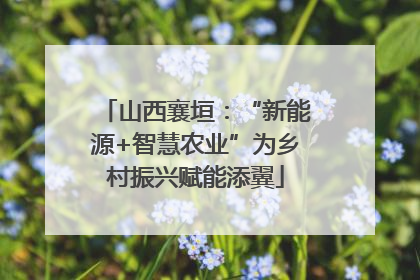 山西襄垣：“新能源+智慧农业”为乡村振兴赋能添翼