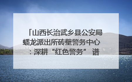 山西长治武乡县公安局蟠龙派出所砖壁警务中心：深耕“红色警务” 谱写“平安答卷”
