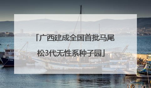 广西建成全国首批马尾松3代无性系种子园