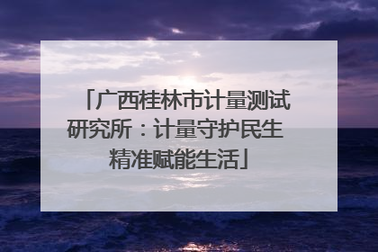 广西桂林市计量测试研究所：计量守护民生 精准赋能生活
