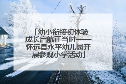 幼小衔接初体验 成长启航正当时——怀远县永平幼儿园开展参观小学活动