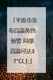 平度市发布高温黄色预警 局部高温可达37°以上