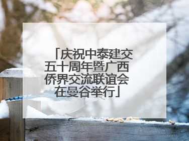 庆祝中泰建交五十周年暨广西侨界交流联谊会在曼谷举行