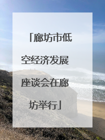 廊坊市低空经济发展座谈会在廊坊举行