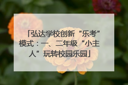弘达学校创新“乐考”模式：一、二年级“小主人”玩转校园乐园